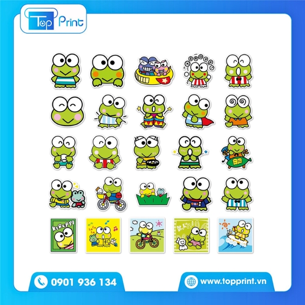 Sticker Ếch Xanh Dành Cho Dân Văn Phòng