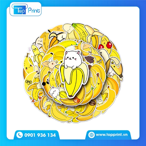 Sticker hoa quả cute d&aacute;n bao b&igrave; sản phẩm