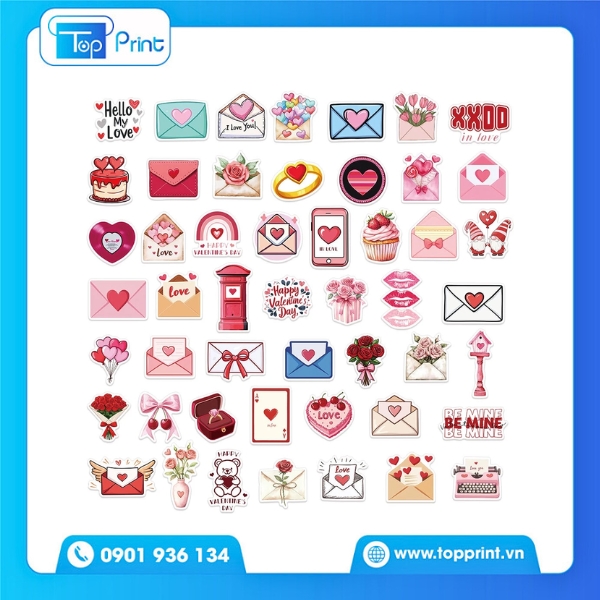 Sticker T&igrave;nh Y&ecirc;u S&aacute;ng Tạo & Độc Đ&aacute;o