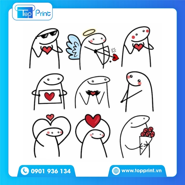 Sticker T&igrave;nh Y&ecirc;u In Ấn D&aacute;n Laptop, Điện Thoại