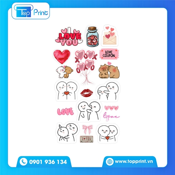 Sticker T&igrave;nh Y&ecirc;u D&aacute;n Điện Thoại Thời Thượng