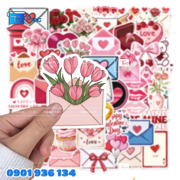Sticker T&igrave;nh Y&ecirc;u In Số Lượng &Iacute;t Đều Được Nhận