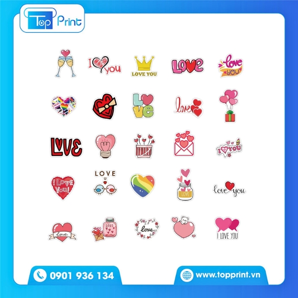 Sticker T&igrave;nh Y&ecirc;u In Ấn Với Chi Ph&iacute; Hợp L&yacute;