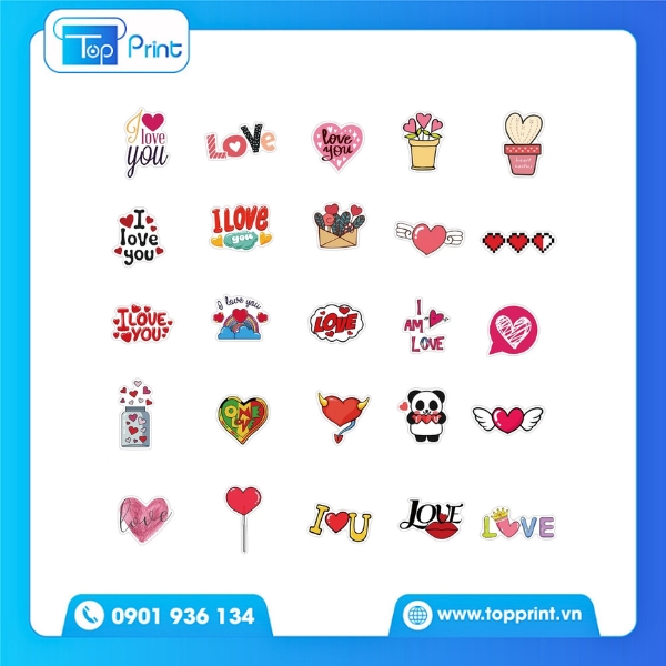 Sticker T&igrave;nh Y&ecirc;u In Ấn Với Dịch Vụ Tận T&acirc;m