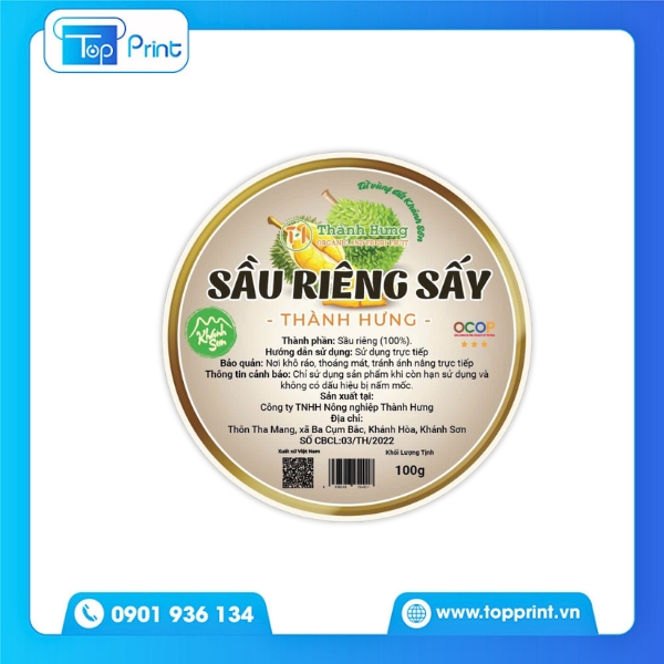 Tem Nhãn PVC Cho Sầu Riêng – Không Thấm Nước