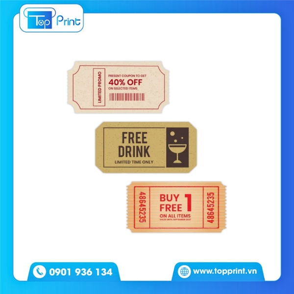 Mẫu voucher ăn uống hỗ trợ chiến dịch marketing