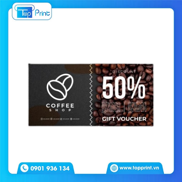 Voucher Cà Phê Ví Dụ Ngoài Trời In Chống Nước
