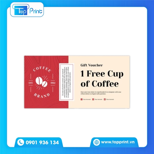 In Voucher Cà Phê Đẹp Cho Quán Mới Mở