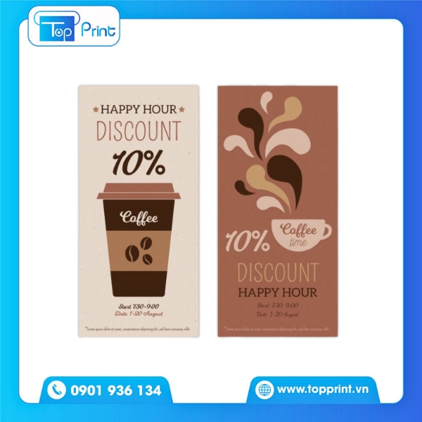 Thiết Kế Voucher Cà Phê Phong Cách Tối Giản