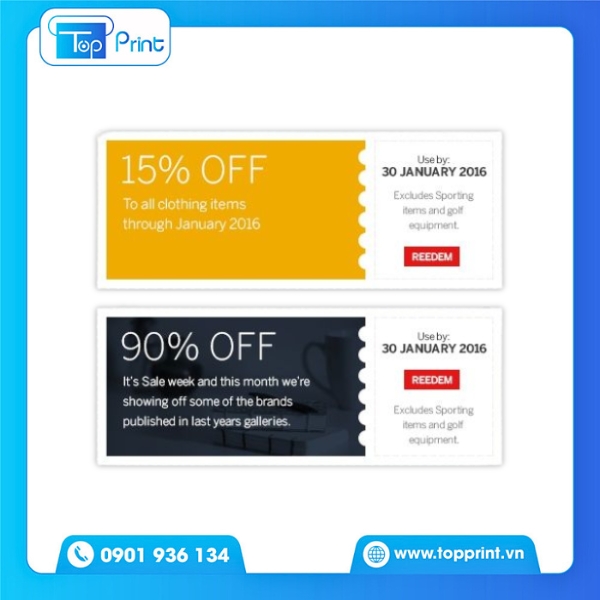 In nhanh voucher giảm giá cho khách hàng mới