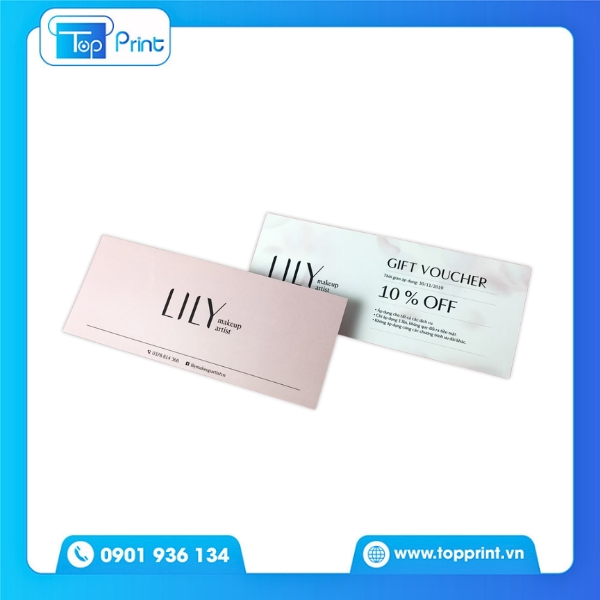 Voucher giảm giá siêu thị mini được in với số lượng lớn