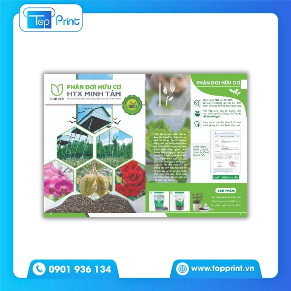 Brochure phân bón in nhanh, chất lượng tốt