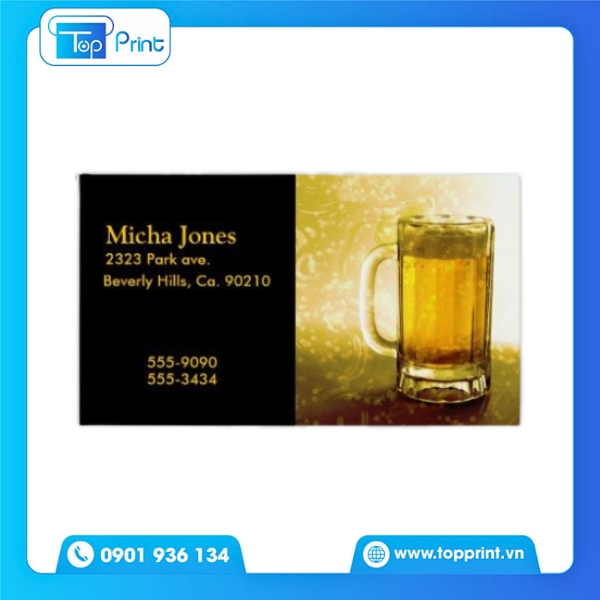Mẫu card visit quán nhậu bình dân đẹp và ấn tượng