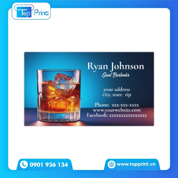 Mẫu card visit quán nhậu đẹp, in ấn chất lượng tại Topprint