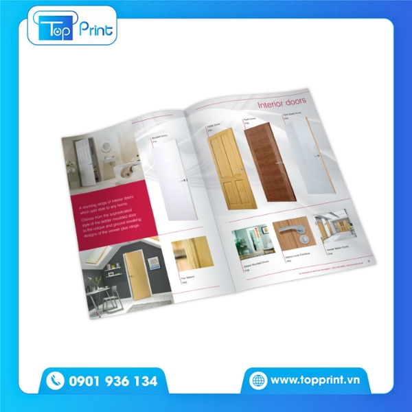 Catalogue cửa sắt đẹp in offset chất lượng cao