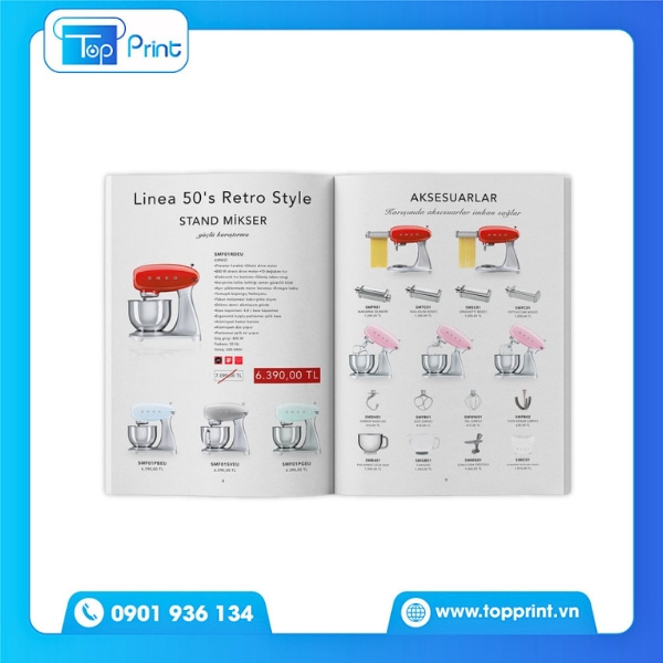Catalogue đồ gia dụng được in bằng công nghệ offset