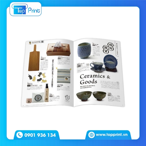 Mẫu catalogue đồ gia dụng cao cấp in tại Topprint