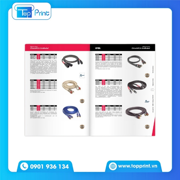 In catalogue thiết bị điện bìa cứng cao cấp