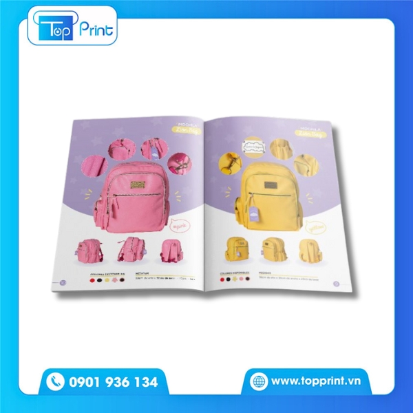 In nhanh catalogue túi xách 24h cùng Topprint