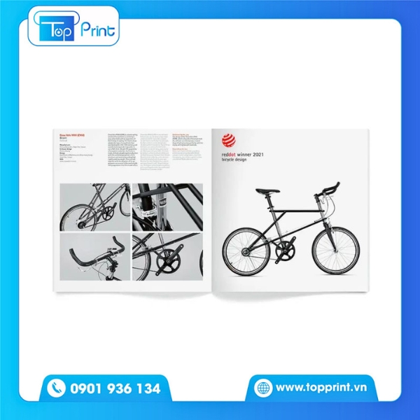 Mẫu catalogue xe đạp đơn sắc – in tiết kiệm