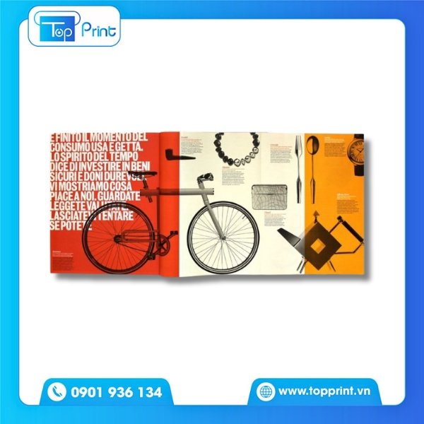 Bố cục catalogue xe đạp dạng brochure gấp 3