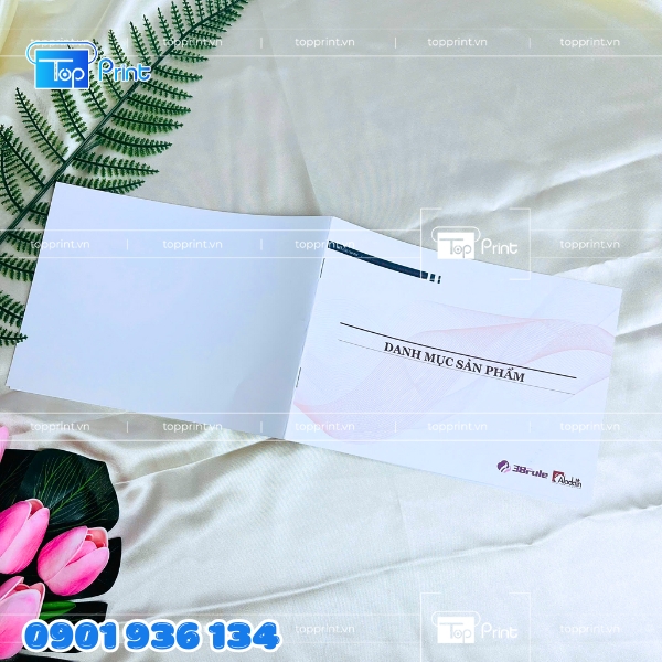 In catalogue với giấy mỹ thuật sang trọng