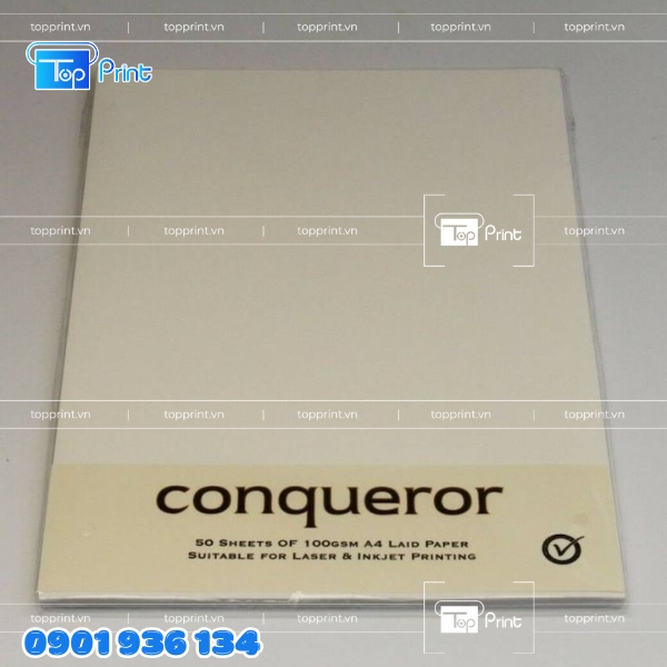Giấy Conqueror in lịch để bàn sang trọng, đẳng cấp 