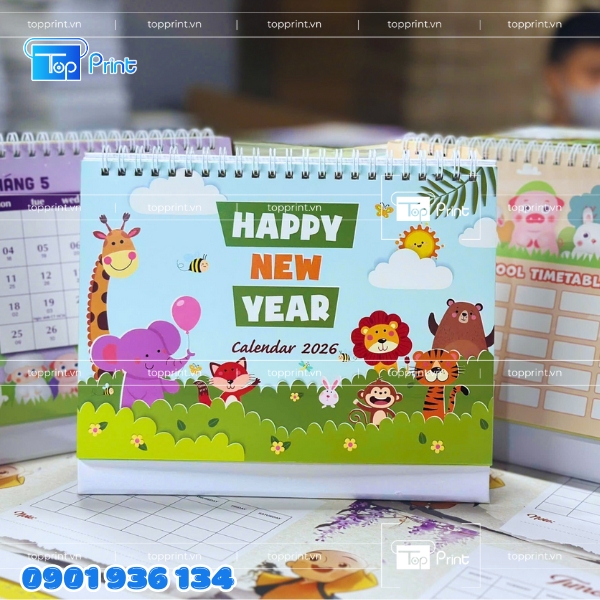 Mẫu lịch để bàn Topprint – chất lượng, đa dạng