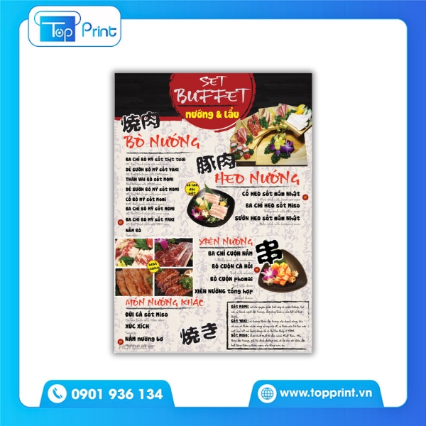 In menu m&agrave;u sắc sống động &ndash; Thu h&uacute;t mọi &aacute;nh nh&igrave;n