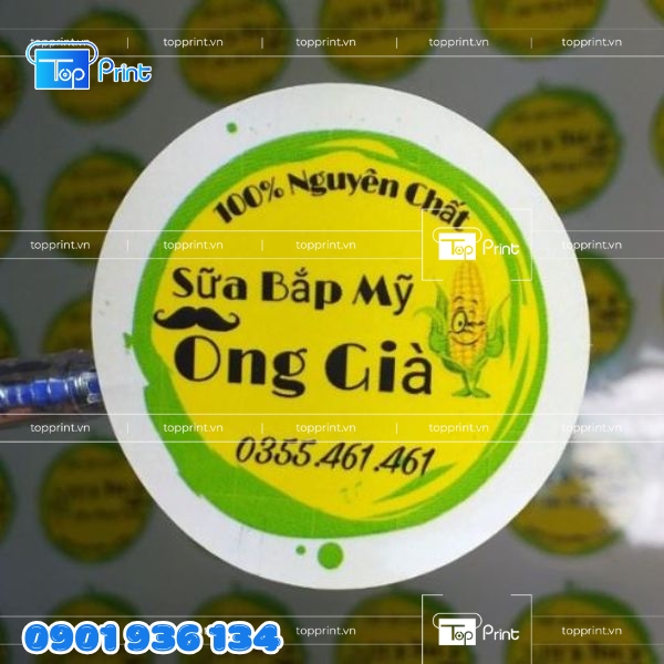 Tem Nhãn Sữa Bắp Phong Cách Tối Giản