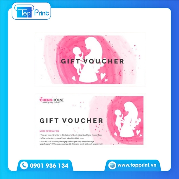 Mẫu voucher Mẹ và Bé phong cách pastel nhẹ nhàng