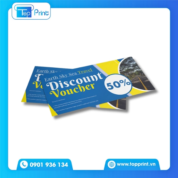Voucher Quà Tặng In UV Điểm Nhấn Sang Trọng