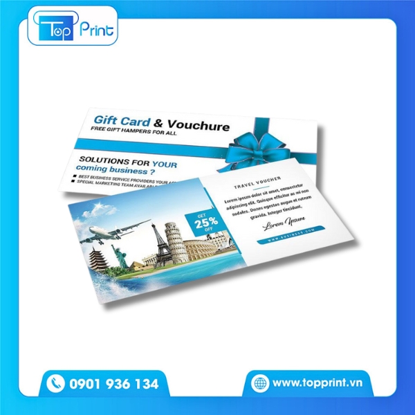 Voucher Quà Tặng In UV Điểm Nhấn Sang Trọng