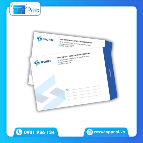 Mẫu bao thư bưu điện in khổ lớn A4