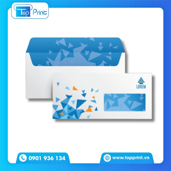 Mẫu bao thư cửa sổ đơn giản màu trắng