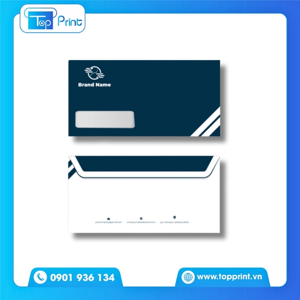 Mẫu bao thư cửa sổ với khe nhìn rộng