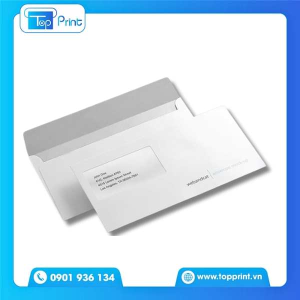 Mẫu bao thư cửa sổ in offset chất lượng cao