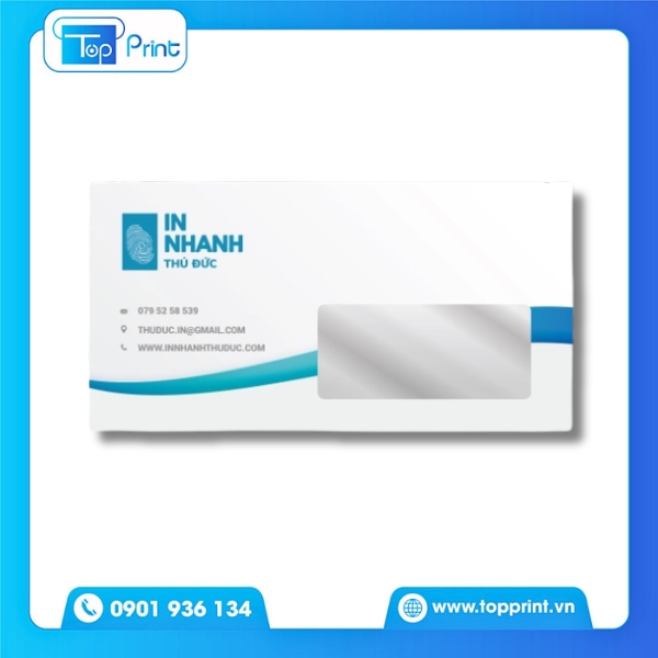 Mẫu bao thư cửa sổ in logo công ty