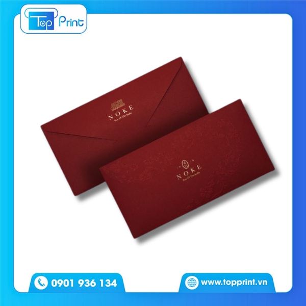 Mẫu Bao Thư Đỏ In Hình May Mắn Theo Yêu Cầu
