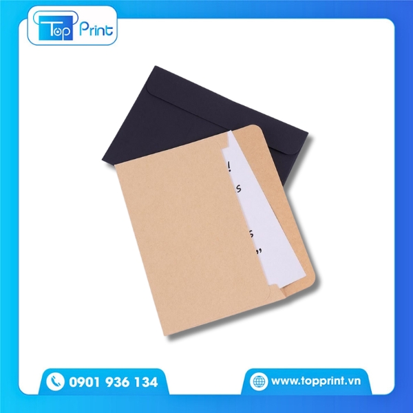 Thiết kế bao thư giấy kraft đẹp
