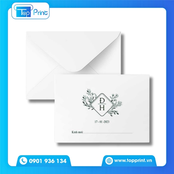 Bao thư thiệp cưới in kỹ thuật số nhanh – đẹp