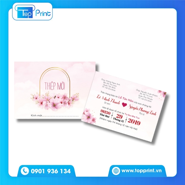 Mẫu bao thư cưới in nổi cao cấp