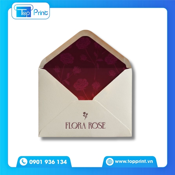 Mẫu bao thư thiệp cưới in offset sắc nét