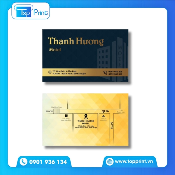 Mẫu In Card Visit Kh&aacute;ch Sạn Sang Trọng