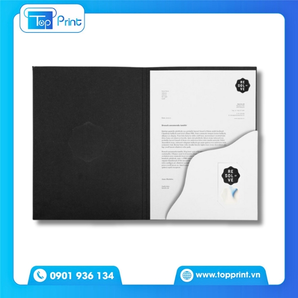 Mẫu Folder Thiết Kế Màu Xanh Doanh Nghiệp