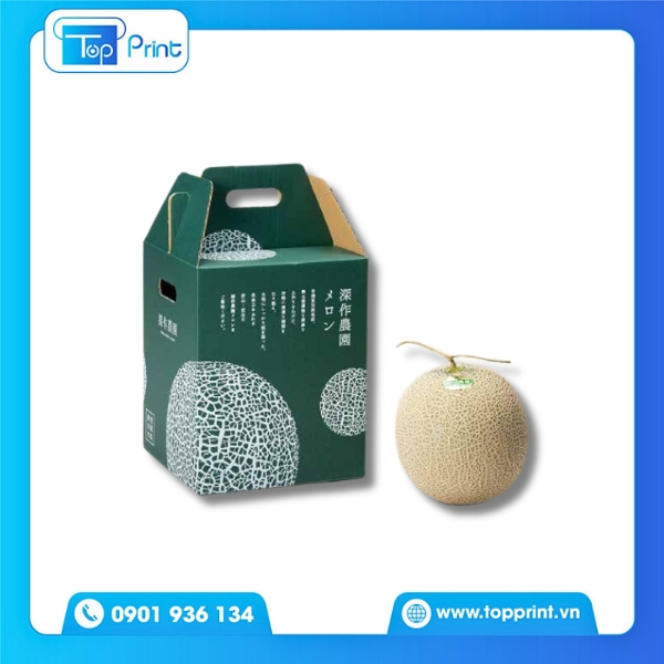 Hộp giấy đựng tr&aacute;i c&acirc;y mẫu nắp gập