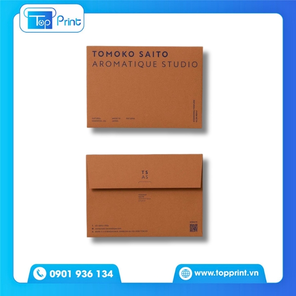 Mẫu bao thư màu nâu lạ mắt in tại Topprint