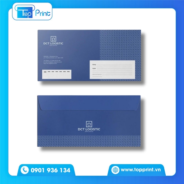 Mẫu bao thư màu xanh tao nhã