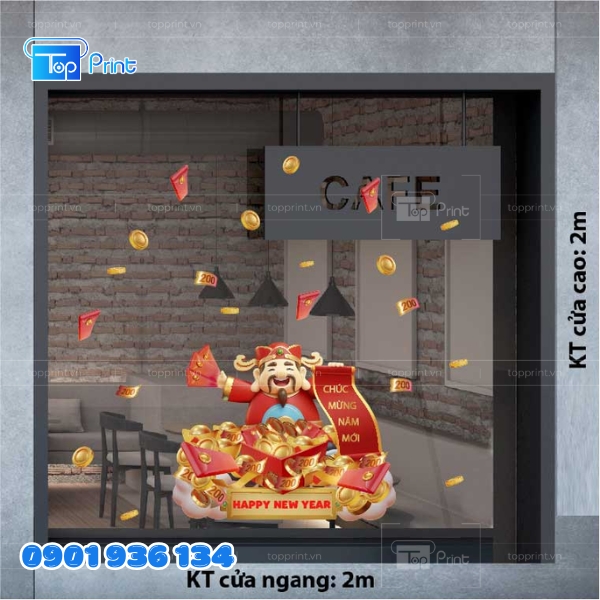 Mẫu Decal Tết 2026 Topprint In Chất Lượng Cao