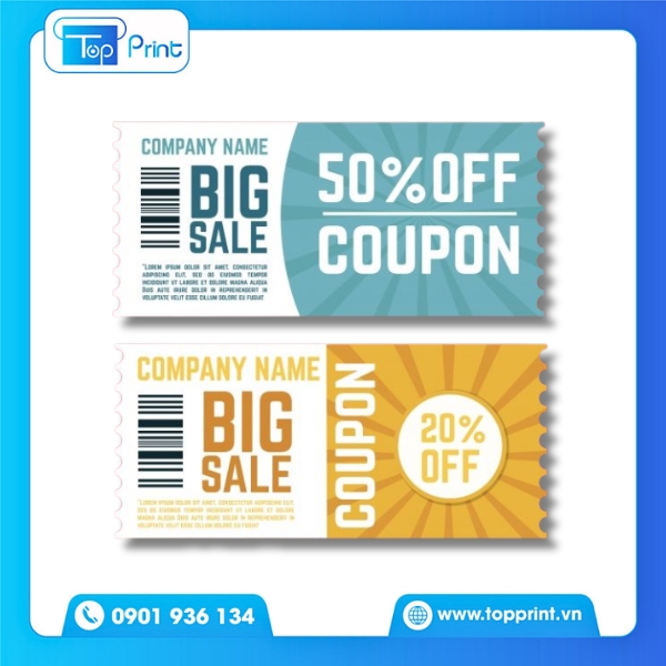 Mẫu in voucher khai trương hấp dẫn